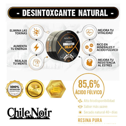 SHILAJIT ORIGINAL — Ayuda a disminuir la fatiga diaria · Apoya la claridad mental y el enfoque